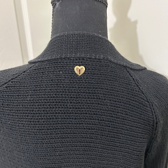 Twin-Set Long Black and White Sweater With "Love" Embroidery Detail Size XS - Picture 5 of 6